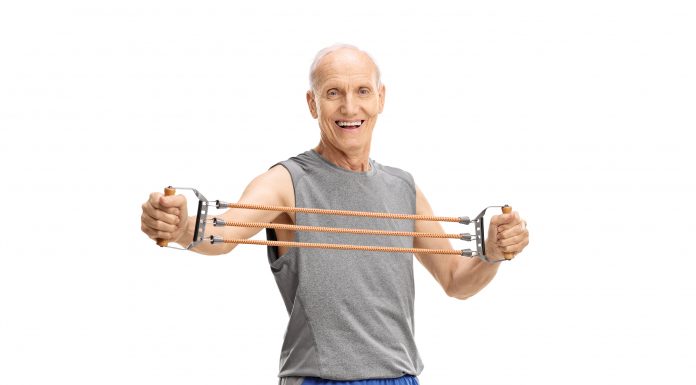 bigstock Senior exercising with a resis 207597031 scaled