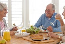 Senior Citizens eating