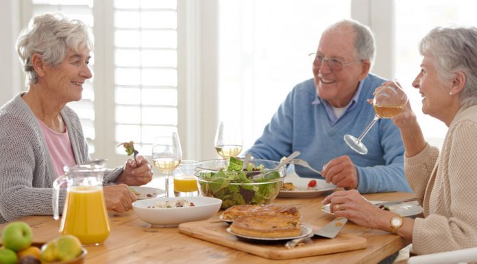 Senior Citizens eating