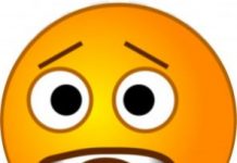 Worried expression emoji no background 296x300