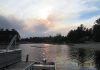 Flat Rapids Camp smoke from Key River fire 1